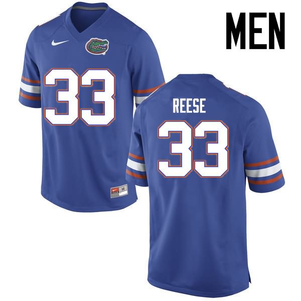 NCAA Florida Gators David Reese Men's #33 Nike Blue Stitched Authentic College Football Jersey HIV1864KE